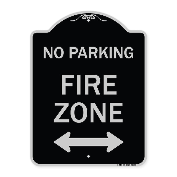Signmission Fire Lane with Bidirectional Arrow Heavy-Gauge Aluminum Architectural Sign, 24" x 18", BS-1824-23990 A-DES-BS-1824-23990 - main